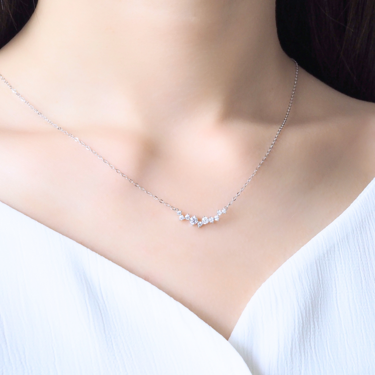 Dazzling Smile 925 Sterling Silver Necklace