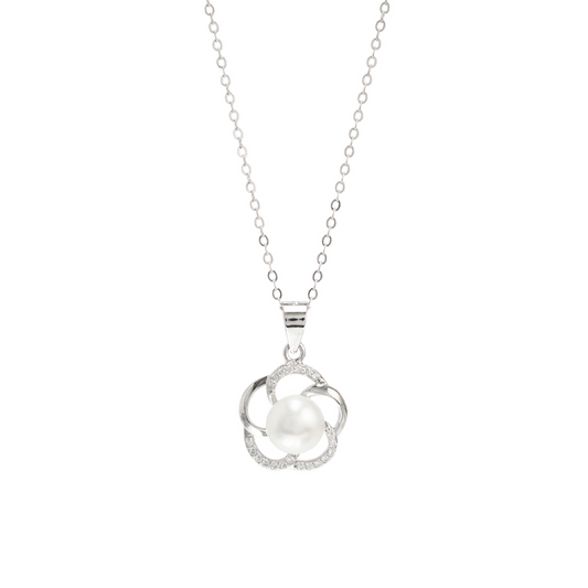 Petite Fleur 925 Sterling Silver Pearl Necklace