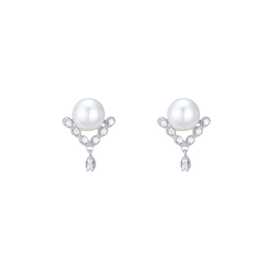 Olive 925 Sterling Silver Pearl Earrings