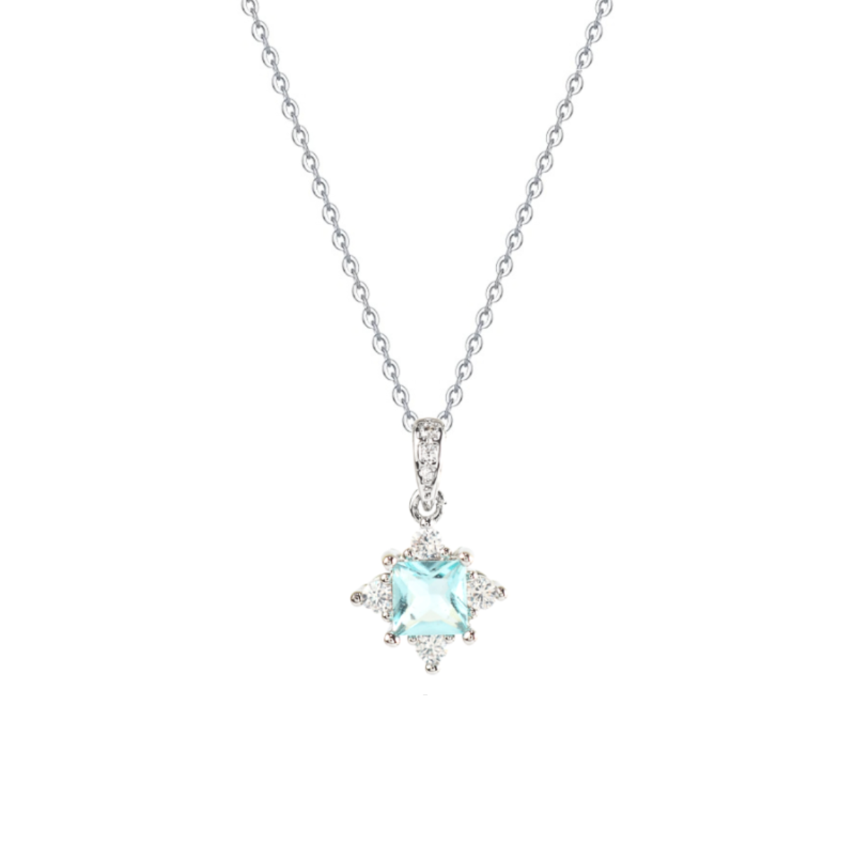 Blue Topaz 925 Sterling Silver Necklace