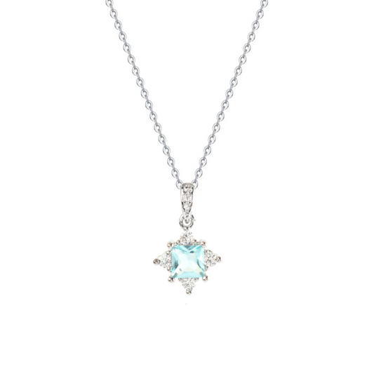 Blue Topaz 925 Sterling Silver Necklace