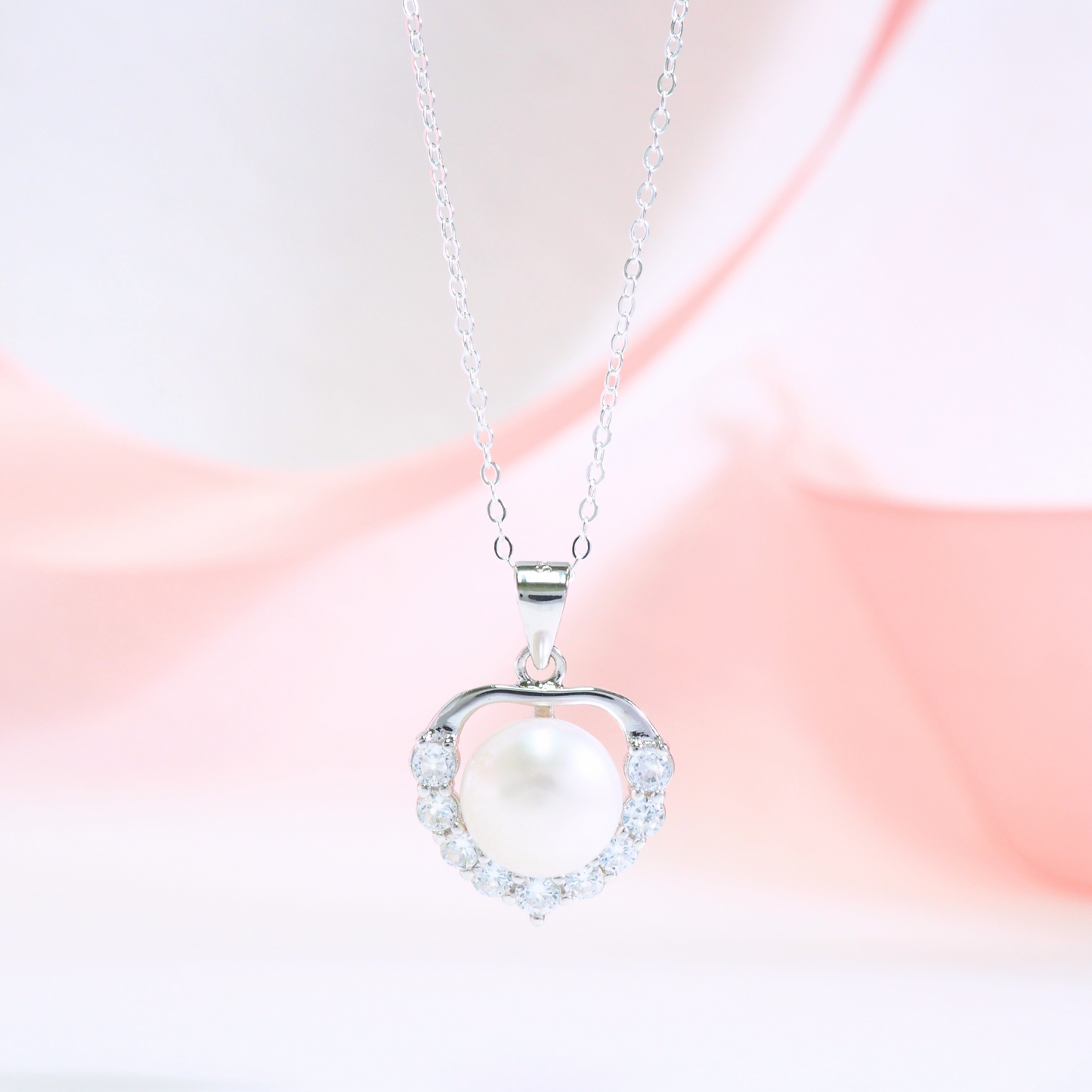 Sweetheart Pearl 925 Sterling Silver Necklace