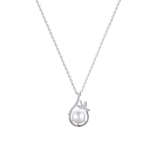 Wreath Pearl 925 Sterling Silver Necklace