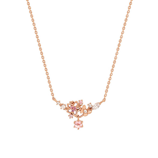 Blossom 925 Sterling Silver Necklace (RoseGold)