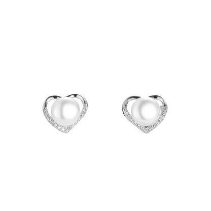 Sweetheart 925 Sterling Silver Pearl Earrings