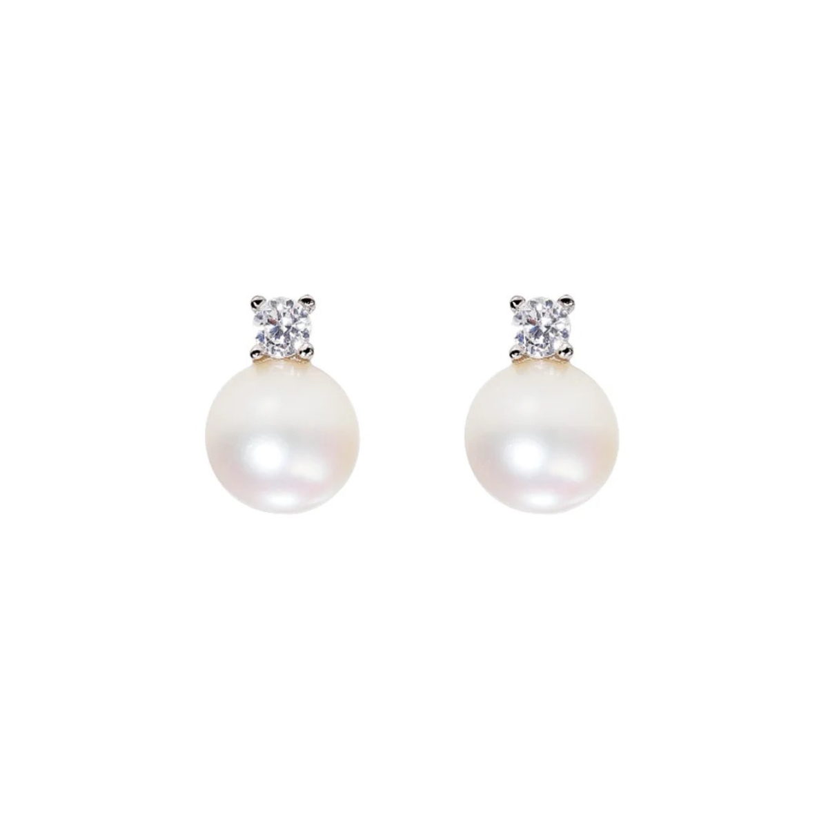 Classic 925 Sterling Silver Pearl Earrings