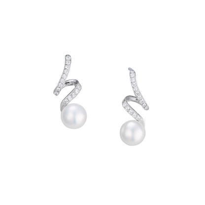 Grace 925 Sterling Silver Pearl Earrings