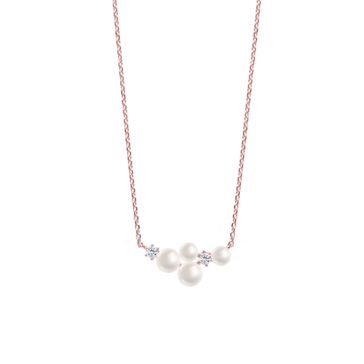 Starry 925 Sterling Silver Pearl Necklace (RoseGold)