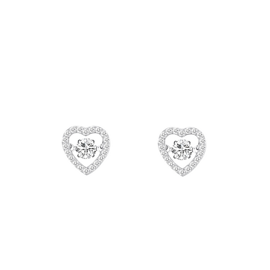 Heart 925 Sterling Silver Dancing Earrings