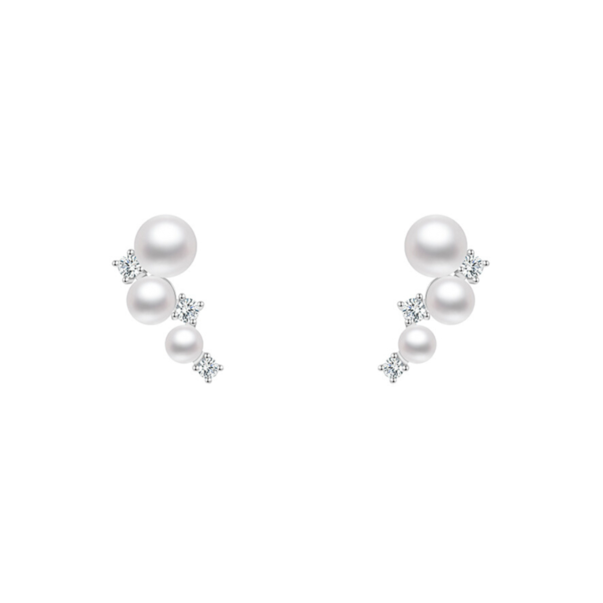 Starry 925 Sterling Silver Pearl Earrings