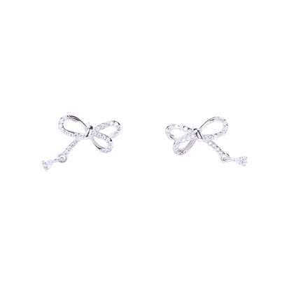 Papillon 925 Sterling Silver Earrings (Silver)