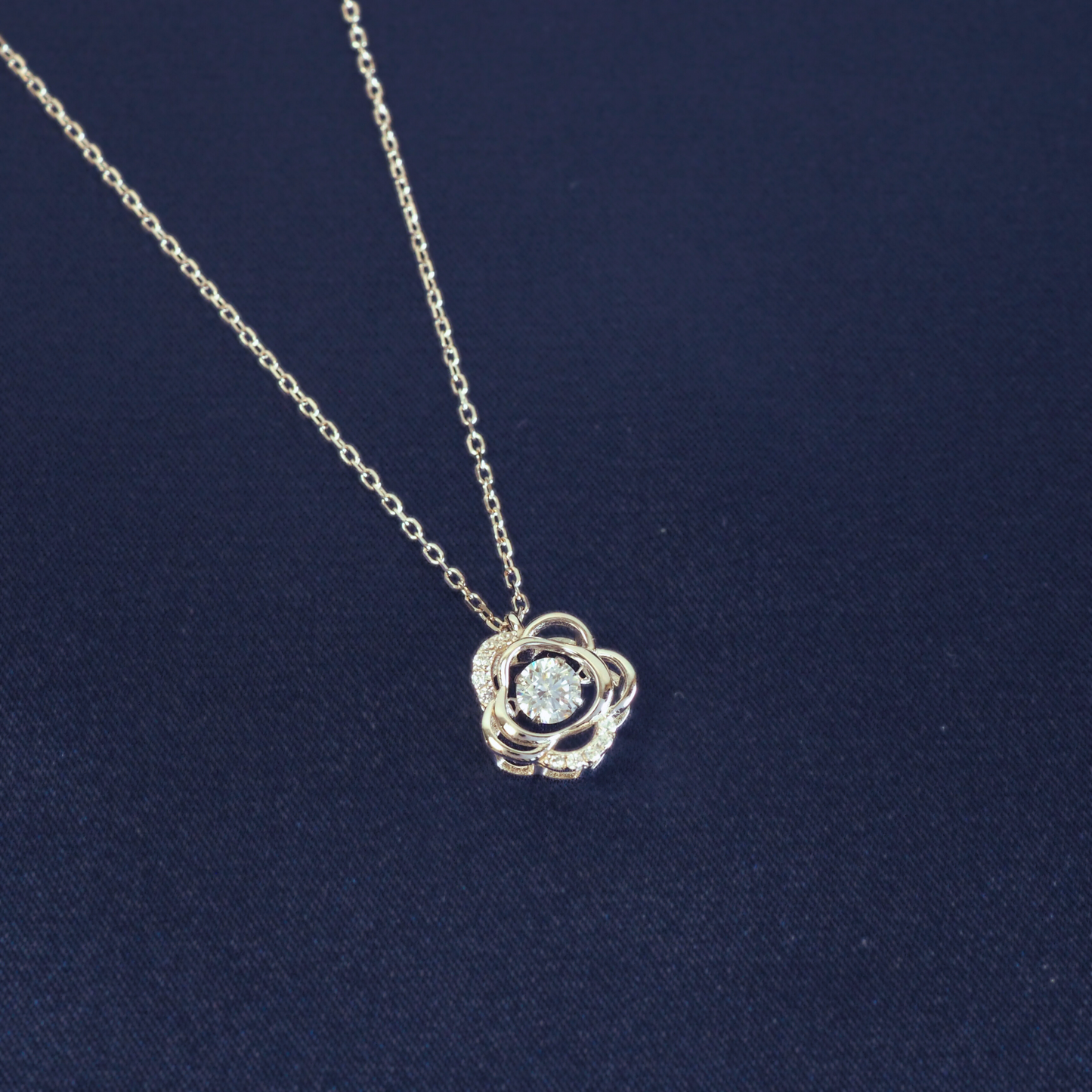 Camellia 925 Sterling Silver Dancing Necklace