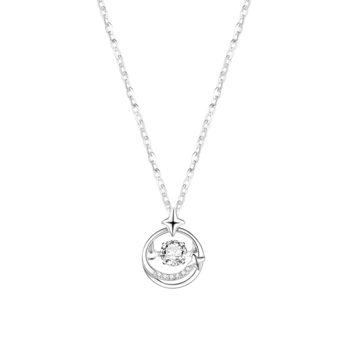 Zona 925 Sterling Silver Dancing Necklace (Silver)