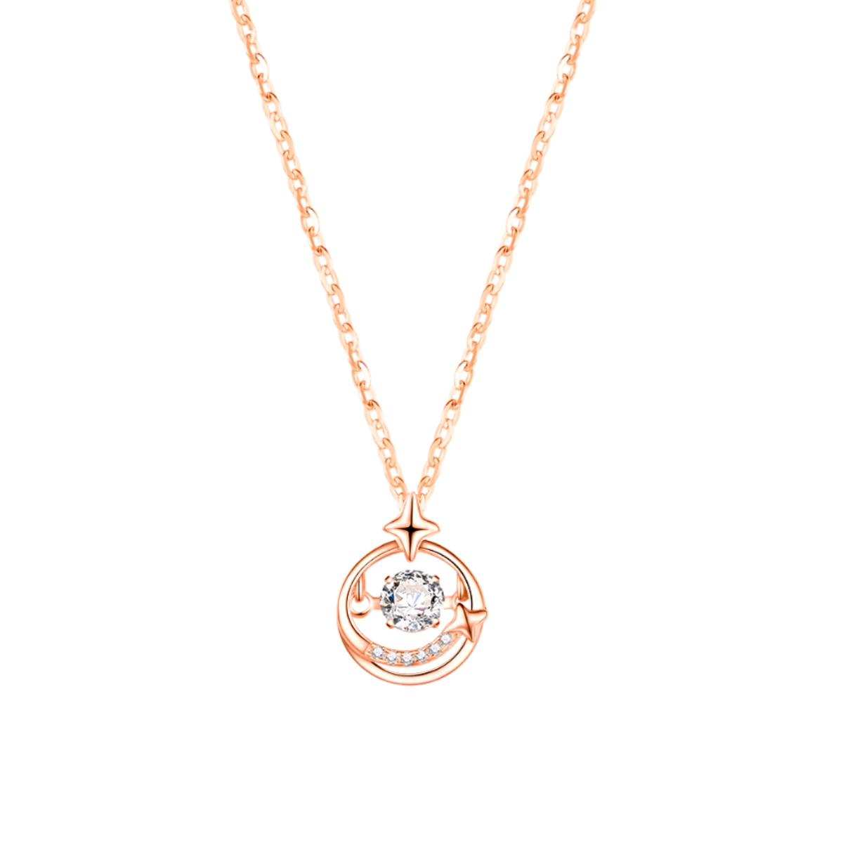 Zona 925 Sterling Silver Dancing Necklace (RoseGold)