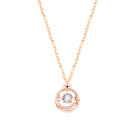 Zona 925 Sterling Silver Dancing Necklace (RoseGold)