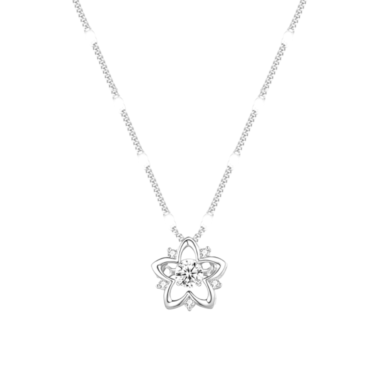 Stella 925 Sterling Silver Dancing Necklace (Silver)