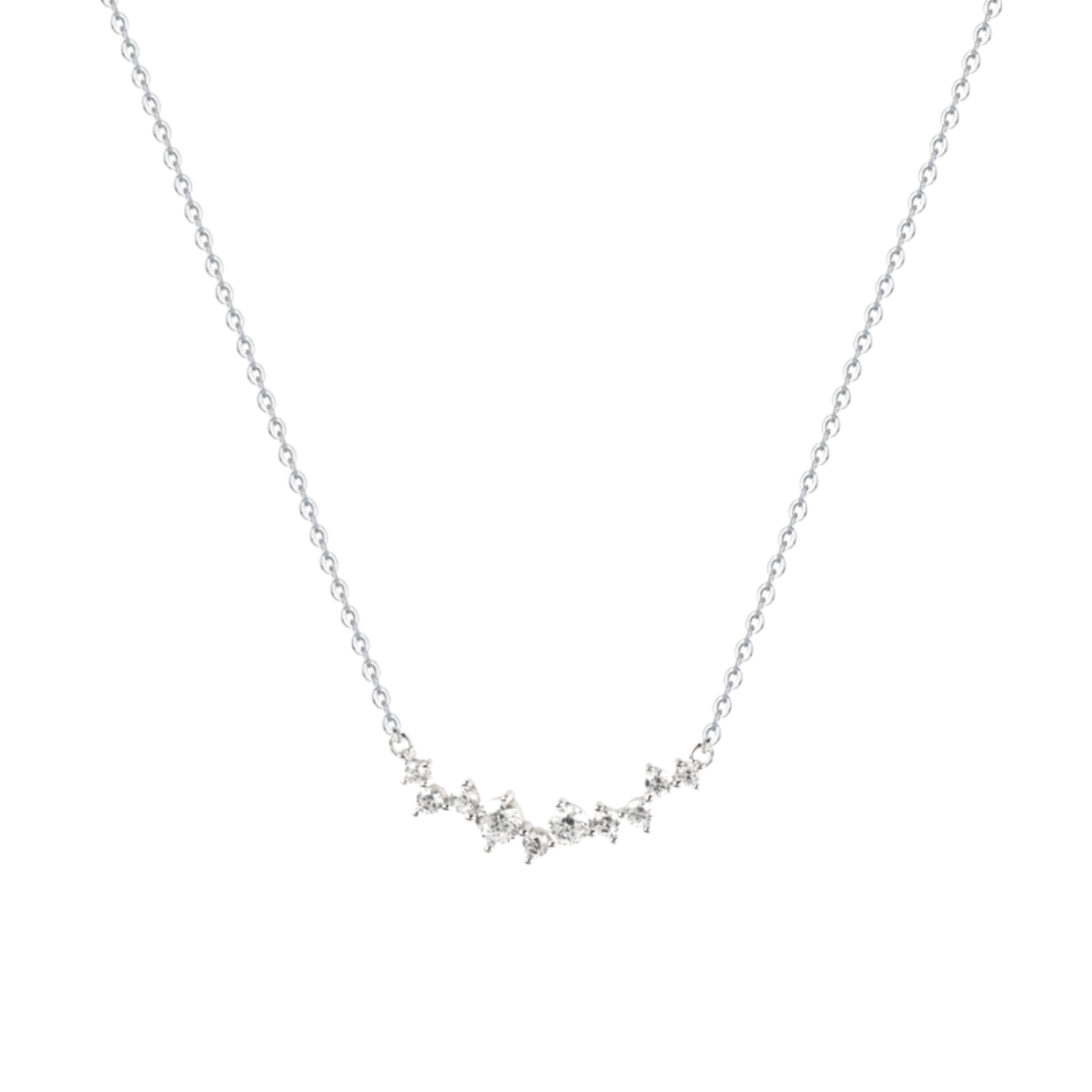 Dazzling Smile 925 Sterling Silver Necklace