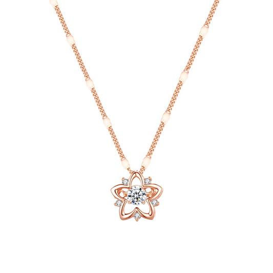 Stella 925 Sterling Silver Dancing Necklace (RoseGold)